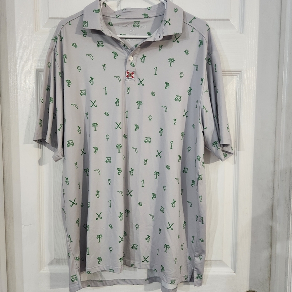 FloGrown Golf Polo With Golf And Florida Images - Picture 1 of 7